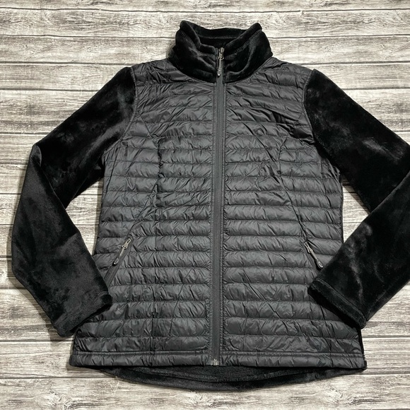 Women’s Medium 32 Degree Heat Black Quilted & Fleece Jacket Like New! - Picture 1 of 7